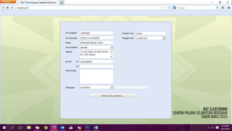 alamat Koperasi Simpan Pinjam Sejahtera Bersama